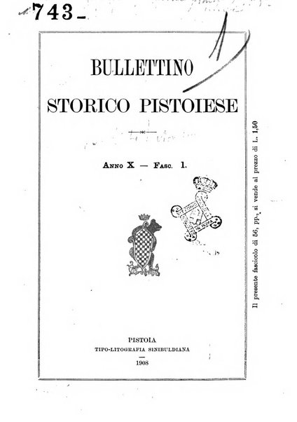 Bullettino storico pistoiese