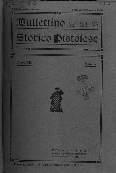 Bullettino storico pistoiese