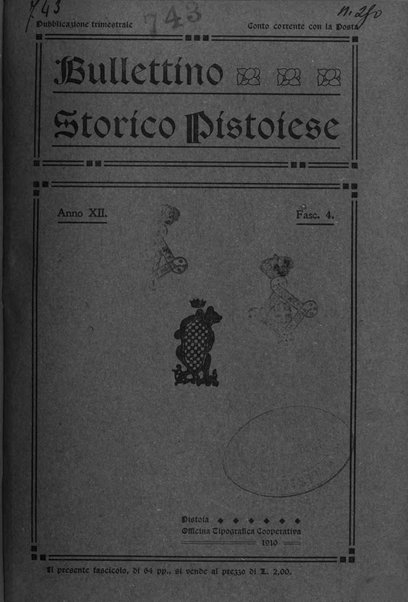 Bullettino storico pistoiese