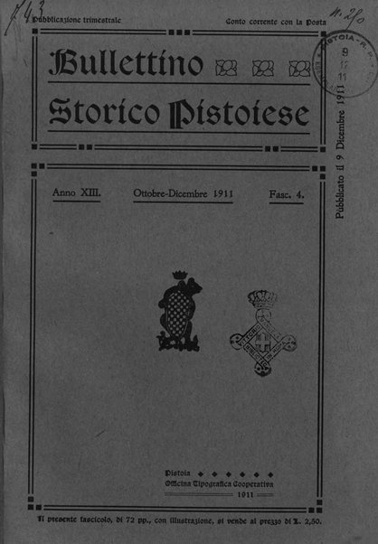 Bullettino storico pistoiese