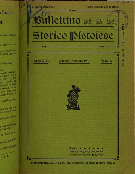 Bullettino storico pistoiese