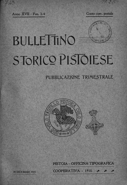 Bullettino storico pistoiese