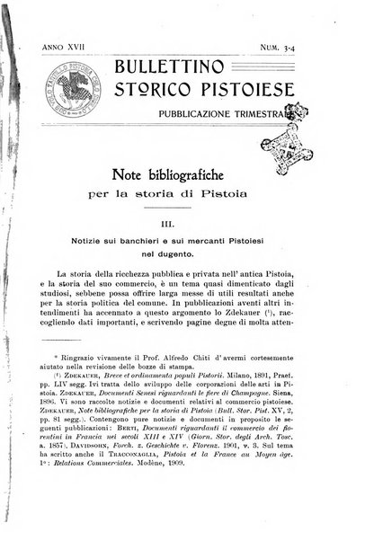 Bullettino storico pistoiese