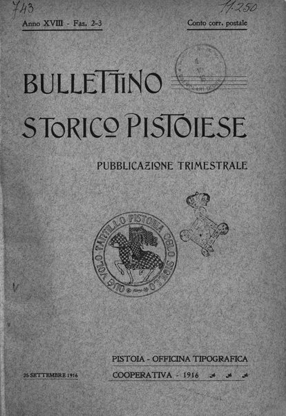 Bullettino storico pistoiese