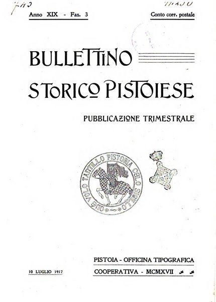 Bullettino storico pistoiese