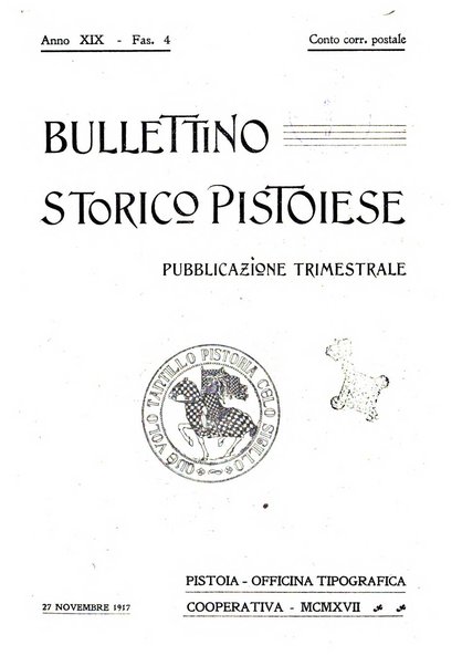 Bullettino storico pistoiese