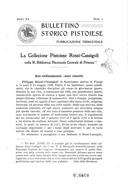 Bullettino storico pistoiese