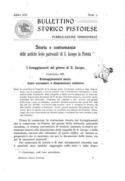 Bullettino storico pistoiese