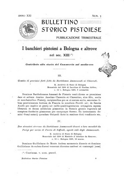 Bullettino storico pistoiese