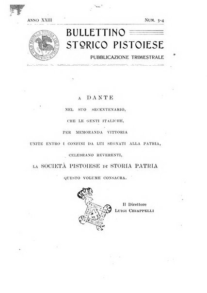 Bullettino storico pistoiese