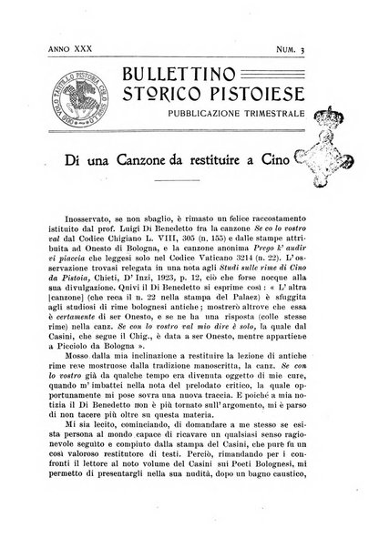 Bullettino storico pistoiese