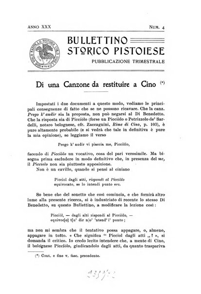 Bullettino storico pistoiese