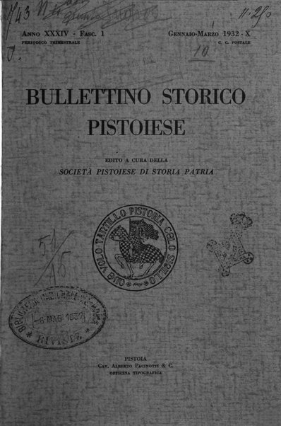 Bullettino storico pistoiese