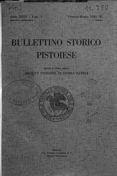 Bullettino storico pistoiese