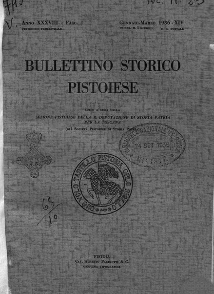 Bullettino storico pistoiese