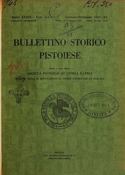 Bullettino storico pistoiese