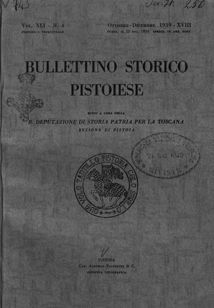 Bullettino storico pistoiese