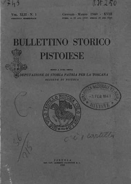 Bullettino storico pistoiese