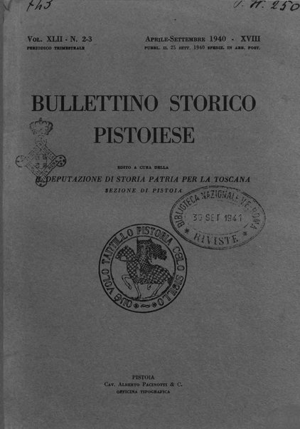 Bullettino storico pistoiese