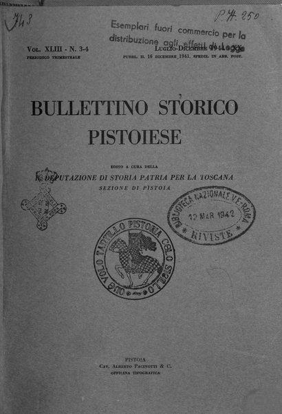 Bullettino storico pistoiese