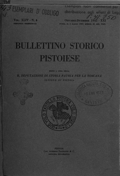 Bullettino storico pistoiese