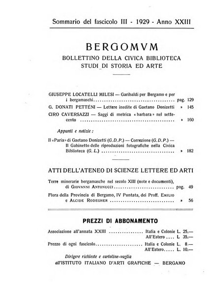 Bergomum bollettino della civica biblioteca