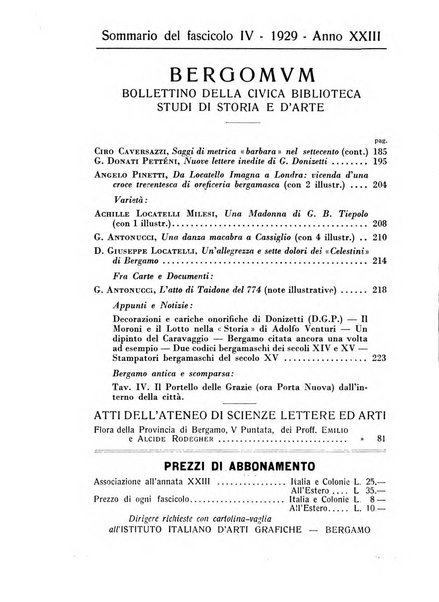 Bergomum bollettino della civica biblioteca