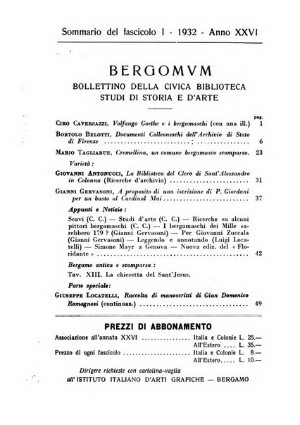 Bergomum bollettino della civica biblioteca