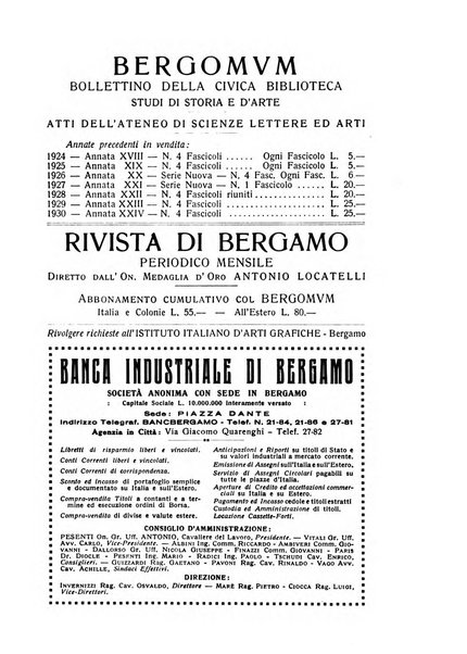 Bergomum bollettino della civica biblioteca