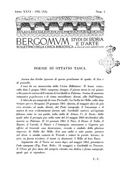 Bergomum bollettino della civica biblioteca