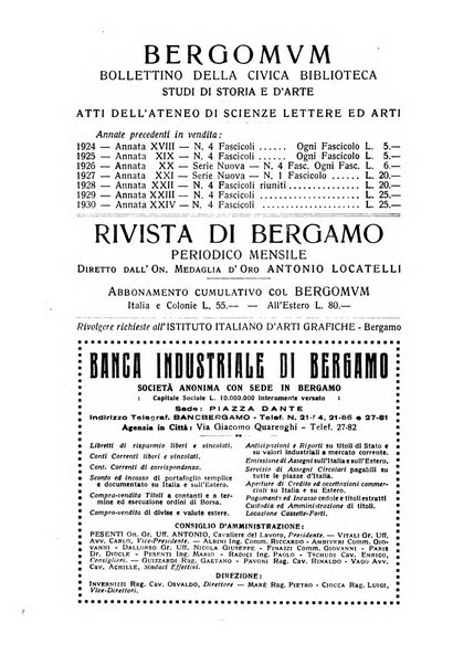 Bergomum bollettino della civica biblioteca