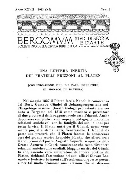 Bergomum bollettino della civica biblioteca