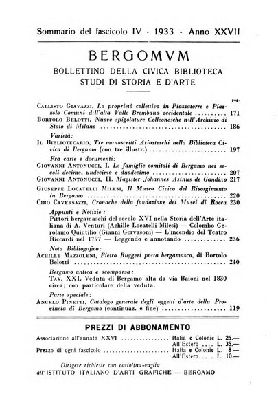 Bergomum bollettino della civica biblioteca