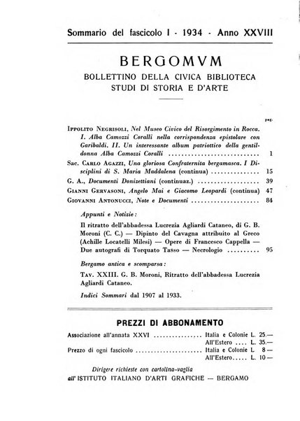 Bergomum bollettino della civica biblioteca