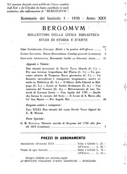 Bergomum bollettino della civica biblioteca