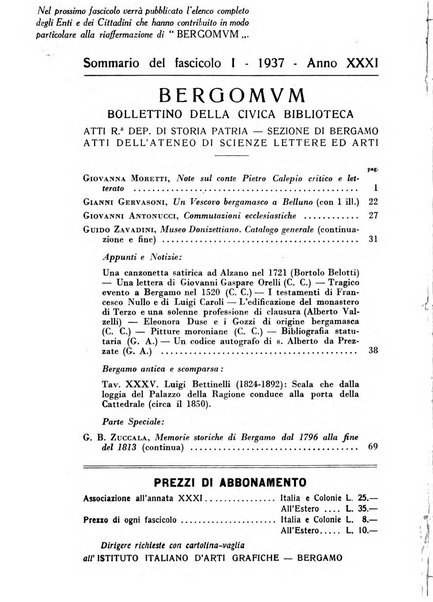 Bergomum bollettino della civica biblioteca