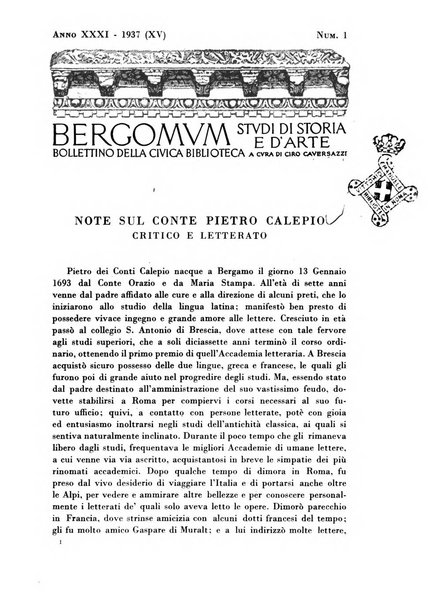 Bergomum bollettino della civica biblioteca