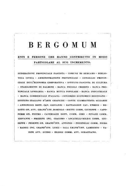 Bergomum bollettino della civica biblioteca