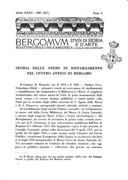 Bergomum bollettino della civica biblioteca