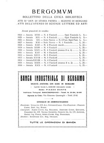 Bergomum bollettino della civica biblioteca