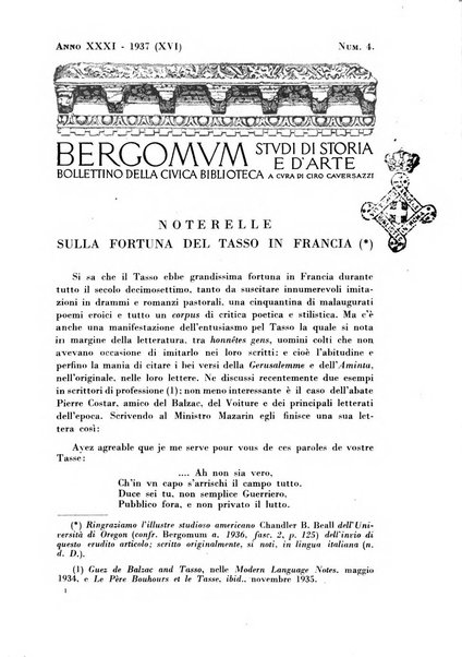 Bergomum bollettino della civica biblioteca