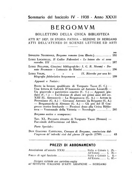 Bergomum bollettino della civica biblioteca