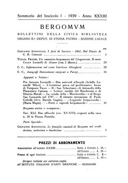 Bergomum bollettino della civica biblioteca