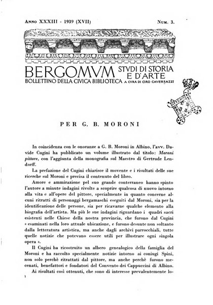 Bergomum bollettino della civica biblioteca