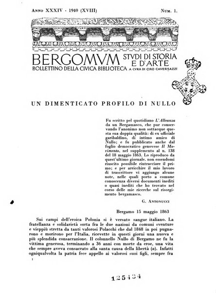 Bergomum bollettino della civica biblioteca