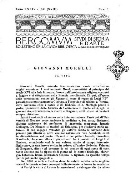 Bergomum bollettino della civica biblioteca