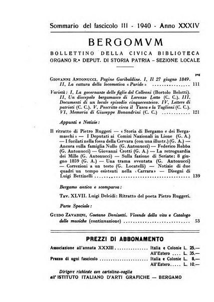 Bergomum bollettino della civica biblioteca