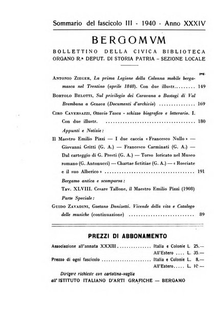 Bergomum bollettino della civica biblioteca