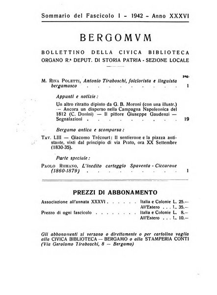 Bergomum bollettino della civica biblioteca