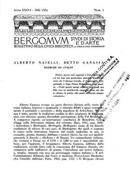 Bergomum bollettino della civica biblioteca